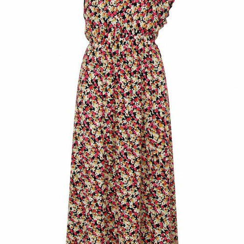 Lila Womens Multicoloured Floral Maxi One Shoulder Dress Size 10