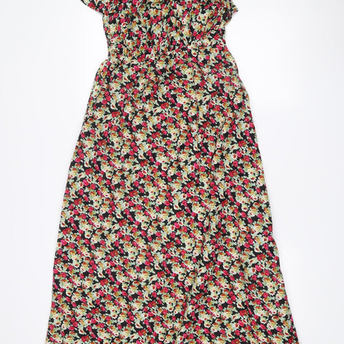 Lila Womens Multicoloured Floral Maxi One Shoulder Dress Size 10