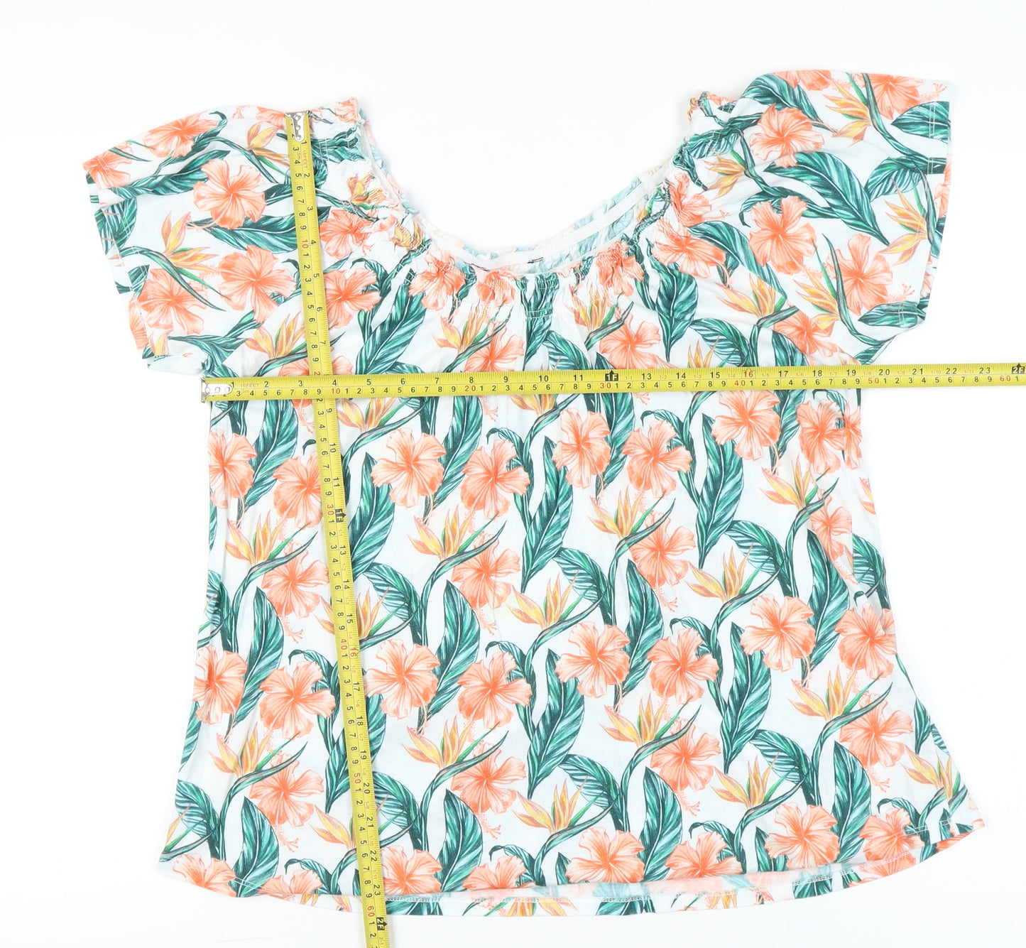 Debenhams Women’s Multicoloured Floral Tunic Blouse Size 16