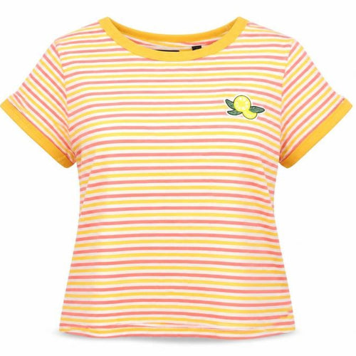 Brave Soul Womens Multicoloured Striped T-Shirt Size L Cotton