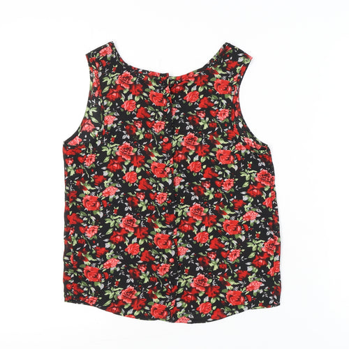 New Look Womens Floral Tank Top Size 8 Multicoloured Sleeveless Camisole