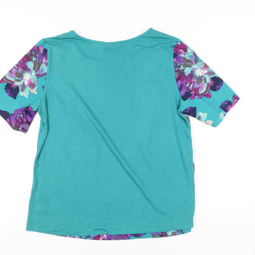 Marks and Spencer Womens Multicoloured Floral Jersey T-Shirt Size 12