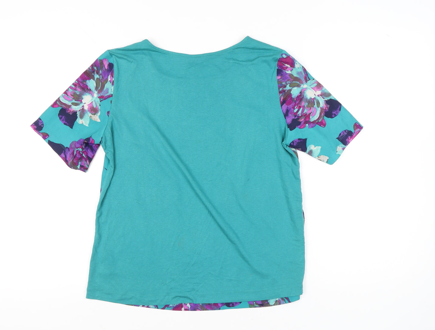 Marks and Spencer Womens Multicoloured Floral Jersey T-Shirt Size 12