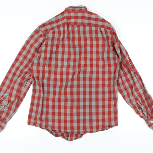 J.Crew Men's Red Check Button-Up Casual Shirt Size S Regular Fit