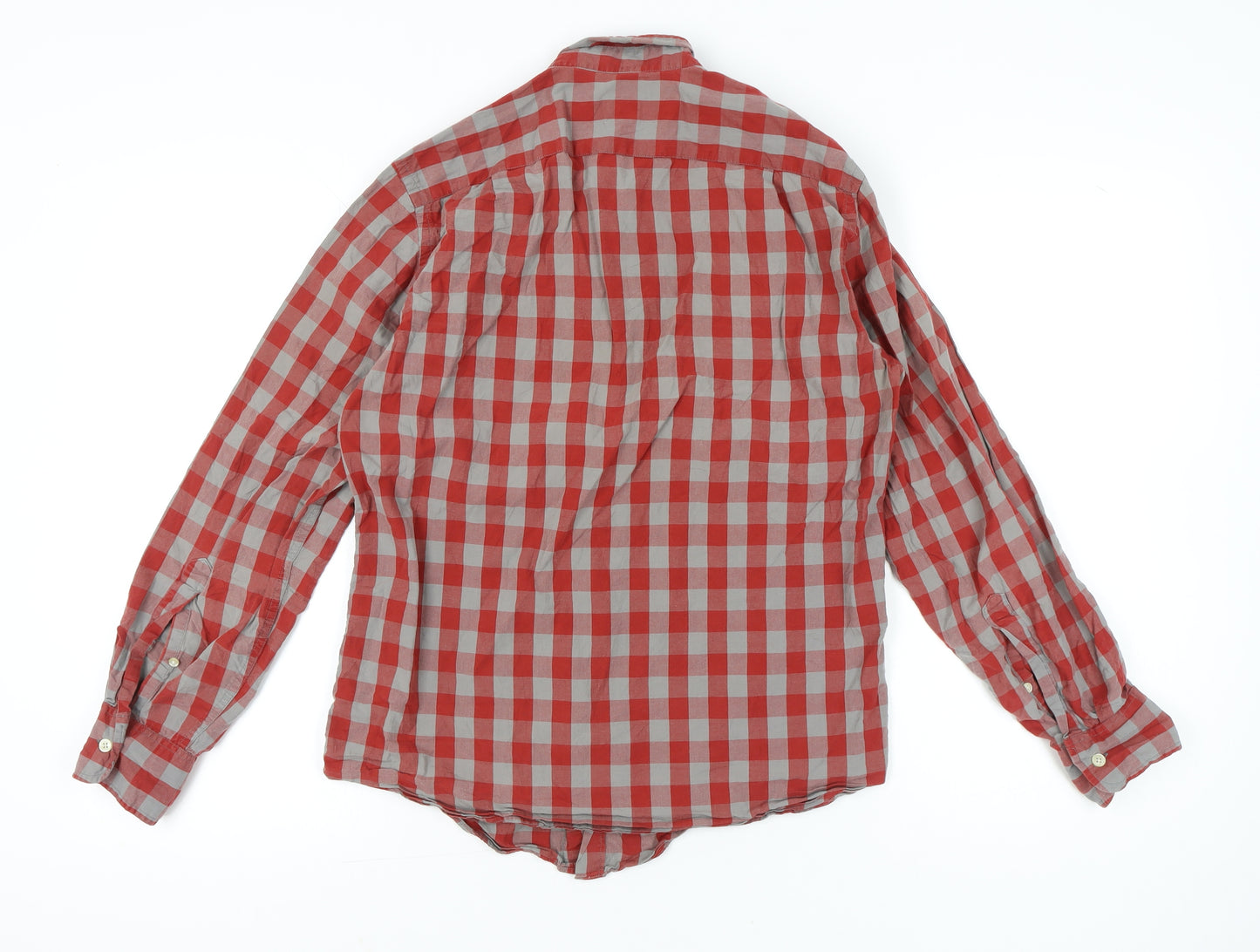 J.Crew Men's Red Check Button-Up Casual Shirt Size S Regular Fit