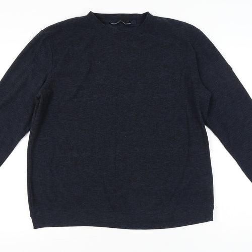Regatta Men’s Blue Long Sleeve Polyester Crew Neck T-Shirt Size L
