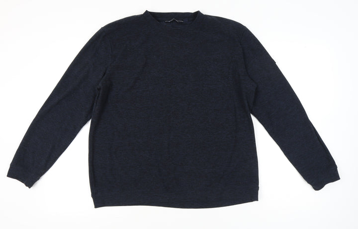 Regatta Men’s Blue Long Sleeve Polyester Crew Neck T-Shirt Size L