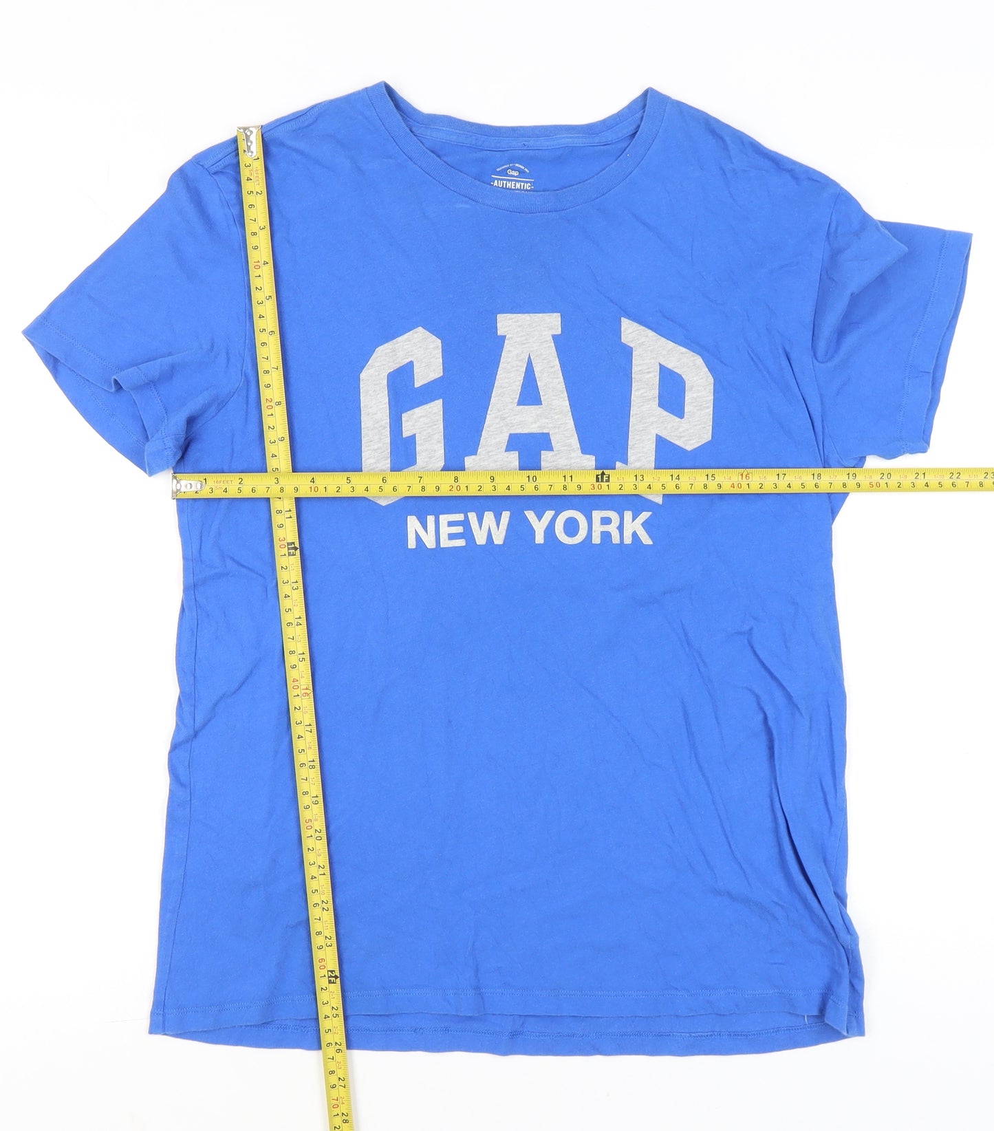 GAP Men's Blue Graphic Logo T-Shirt Size M Crew Neck Cotton