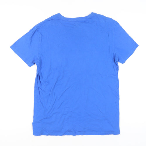 GAP Men's Blue Graphic Logo T-Shirt Size M Crew Neck Cotton