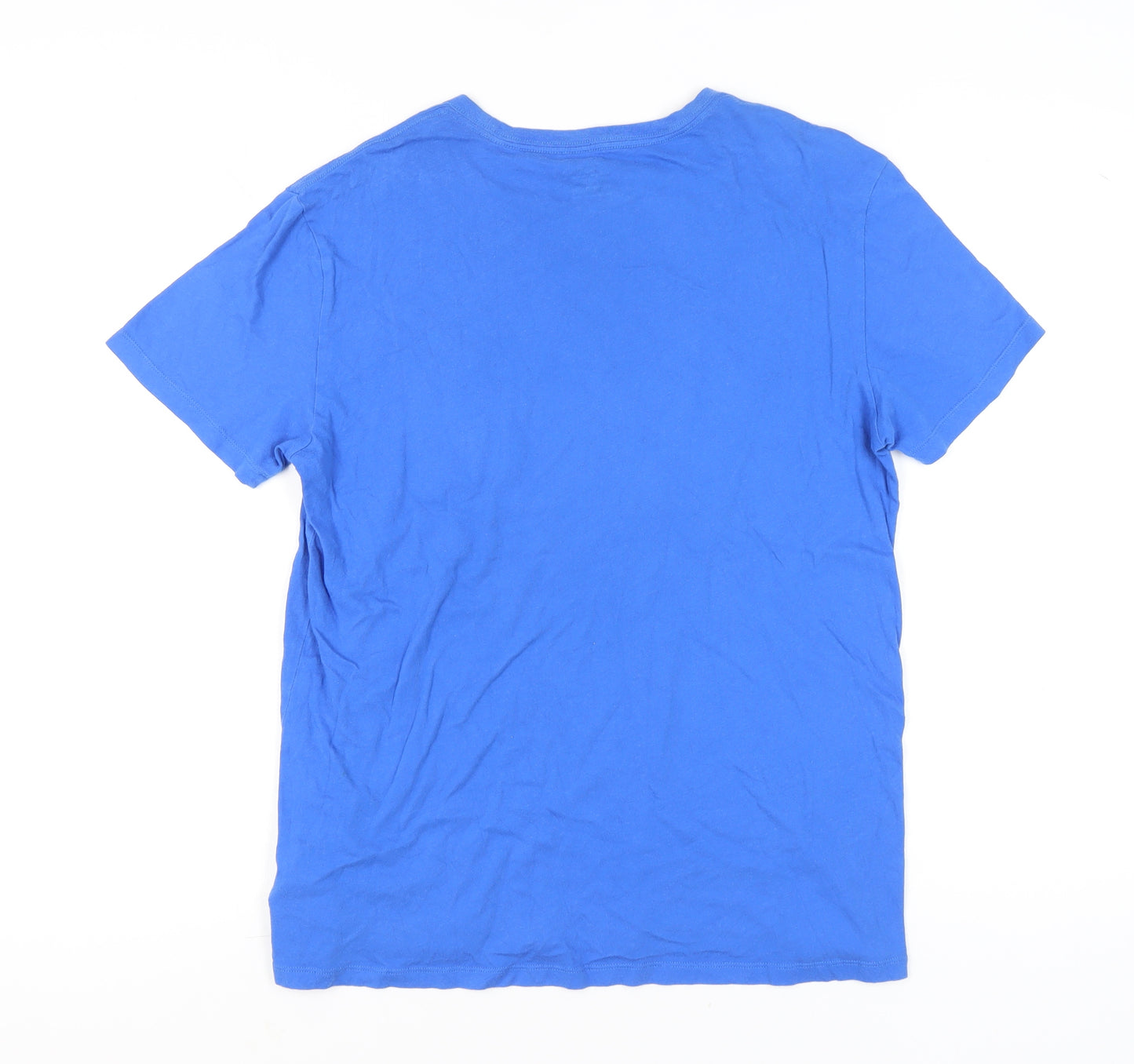 GAP Men's Blue Graphic Logo T-Shirt Size M Crew Neck Cotton