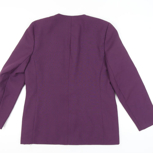 C&A Women Purple Blazer Jacket Size 14 Formal Workwear