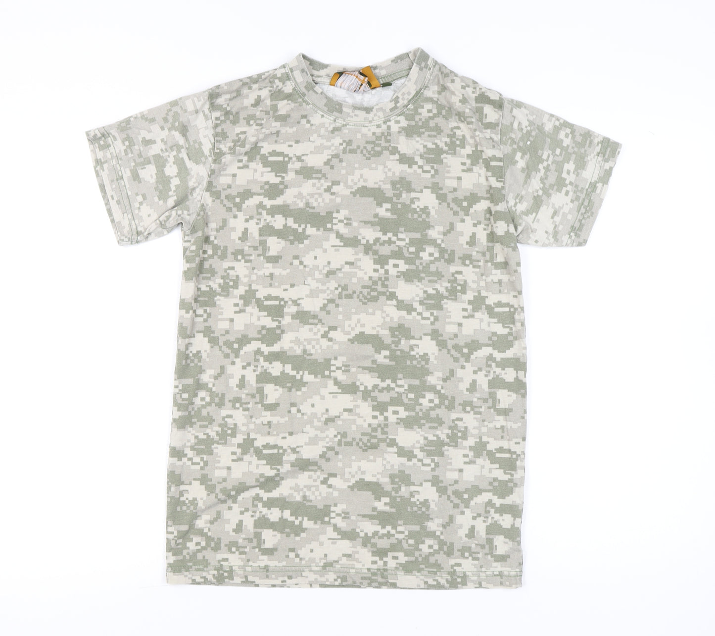 Game Men’s Green Camouflage Army Crew Neck Cotton T-Shirt Size S