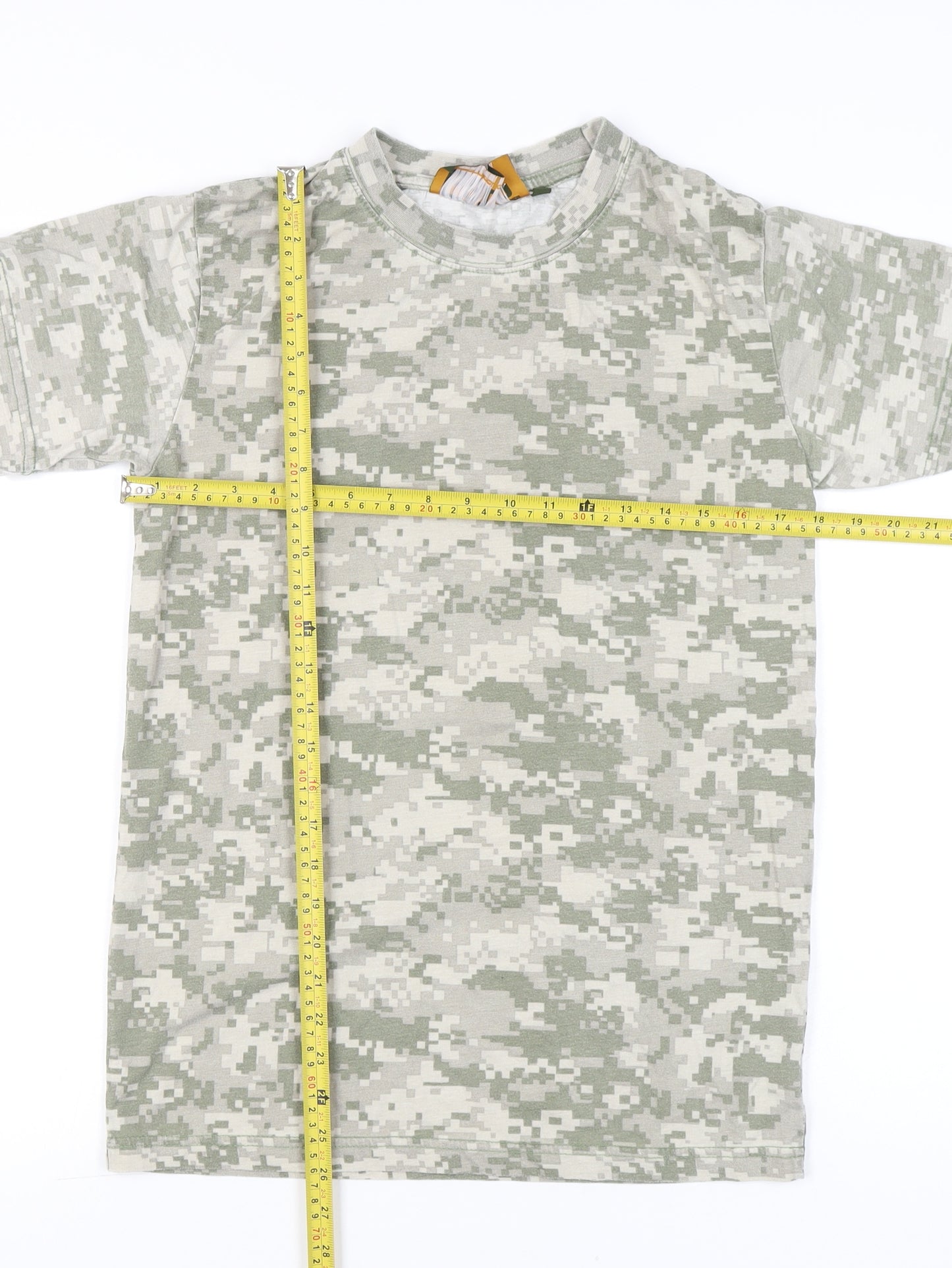 Game Men’s Green Camouflage Army Crew Neck Cotton T-Shirt Size S