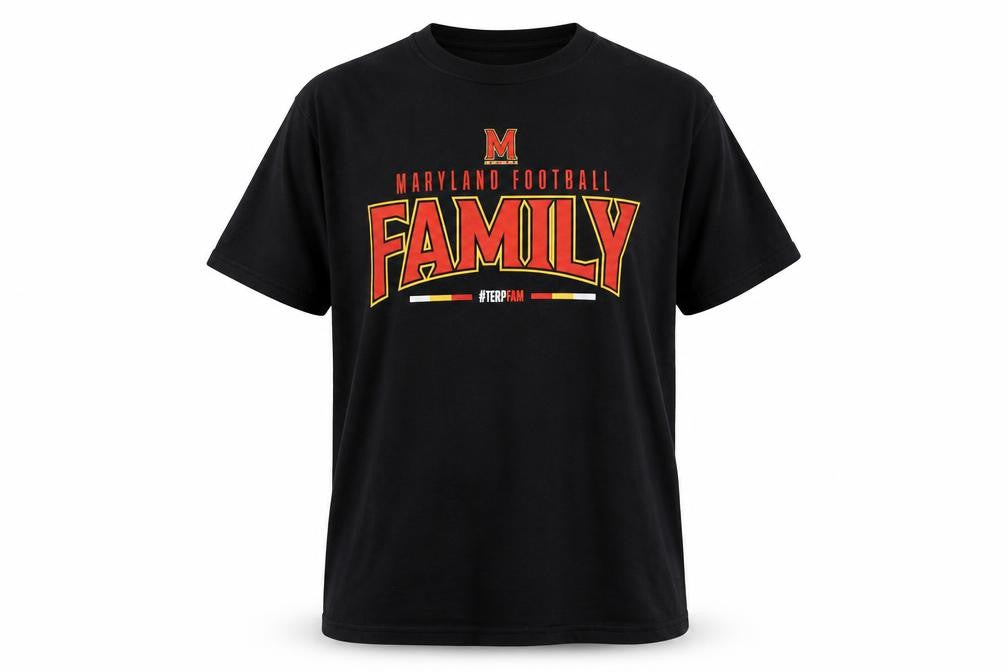 Hanes Men’s Black Maryland Football Family T-Shirt Size L Graphic Print