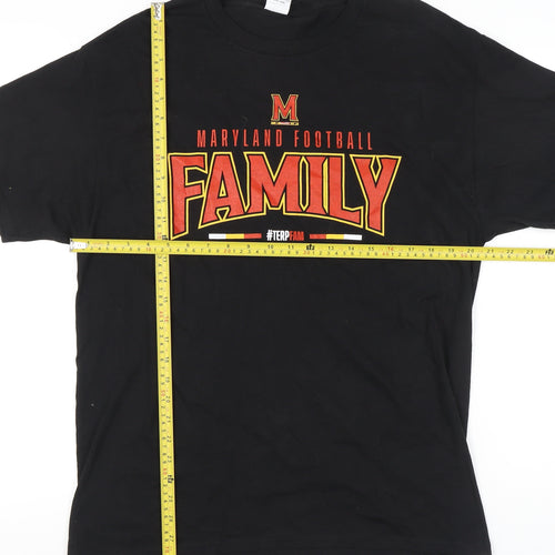 Hanes Men’s Black Maryland Football Family T-Shirt Size L Graphic Print