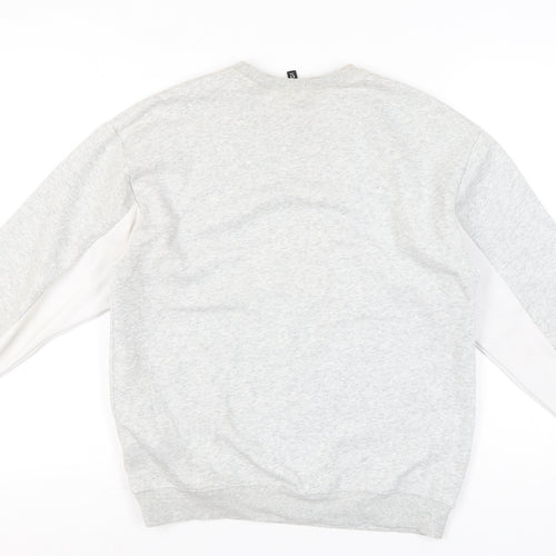 H&M Divided Womens Grey White USA Print Sweatshirt XS