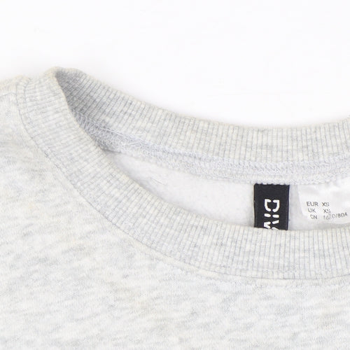 H&M Divided Womens Grey White USA Print Sweatshirt XS