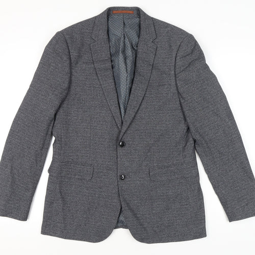 Burton Menswear Men Grey Skinny Fit 40R Blazer Jacket