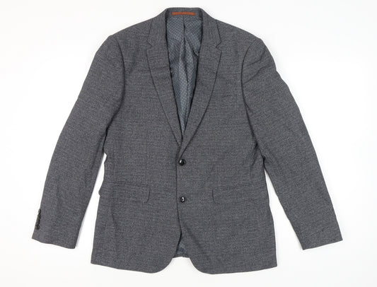 Burton Menswear Men Grey Skinny Fit 40R Blazer Jacket