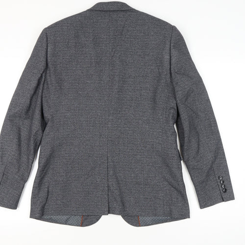 Burton Menswear Men Grey Skinny Fit 40R Blazer Jacket