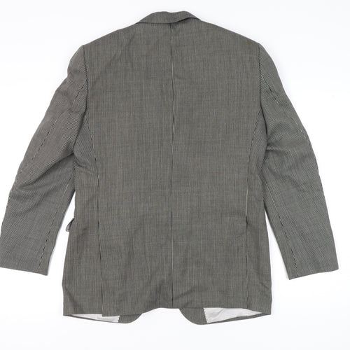 Roy Robson Men’s Grey Striped Wool Blend Blazer Size 48 Regular