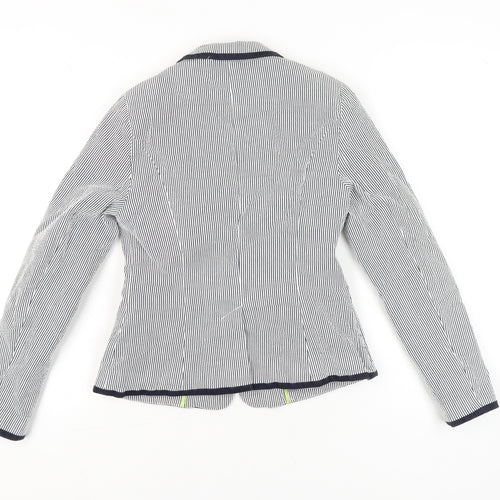 TU Women’s Black Striped Blazer Size 8 Single Breasted Jacket