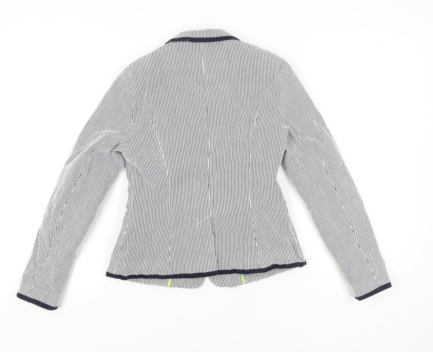 TU Women’s Black Striped Blazer Size 8 Single Breasted Jacket