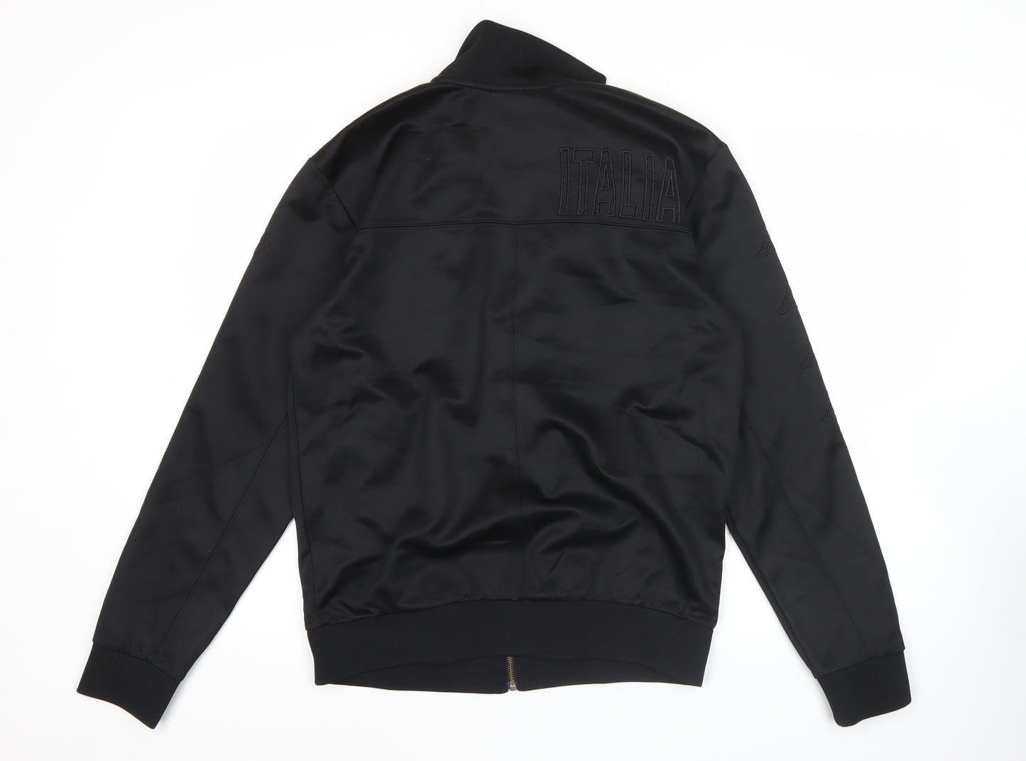 Kappa Mens Black Track Jacket Size M Regular Fit Italia Sportswear