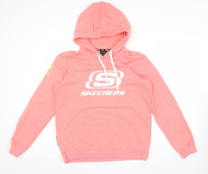 Skechers Women Pink Hoodie Size 10 Pullover Long Sleeve Logo