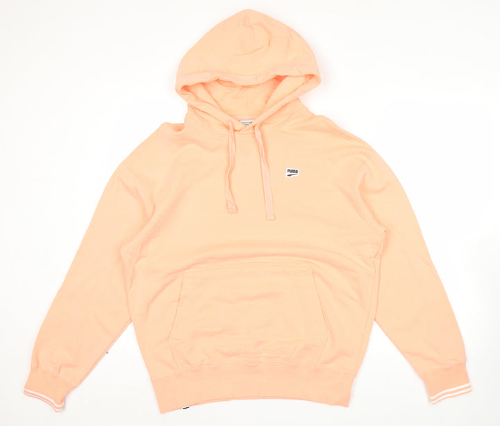 Puma Men’s Pink Pullover Hoodie Size M Regular Fit Cotton Blend