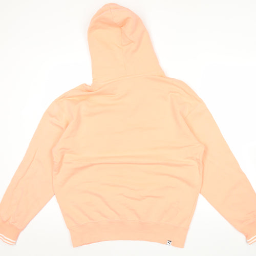 Puma Men’s Pink Pullover Hoodie Size M Regular Fit Cotton Blend