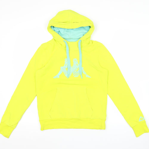 Kappa Women’s Yellow Hoodie Size 10 Pullover Logo Sportswear