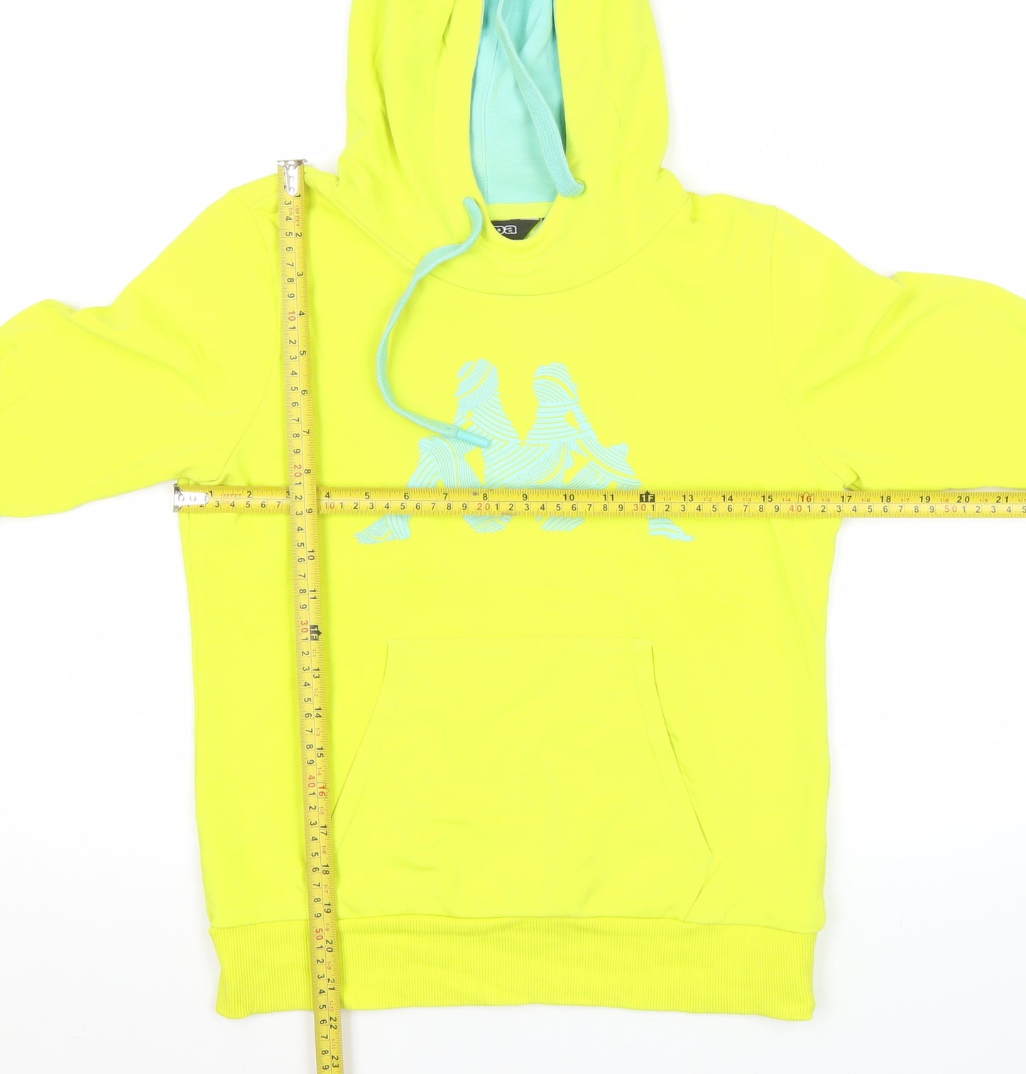 Kappa Women’s Yellow Hoodie Size 10 Pullover Logo Sportswear