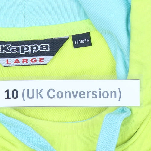 Kappa Women’s Yellow Hoodie Size 10 Pullover Logo Sportswear