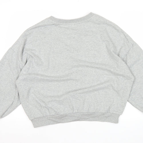 GAP Men's Grey Sweatshirt M Crew Neck Pullover Logo Cotton Blend