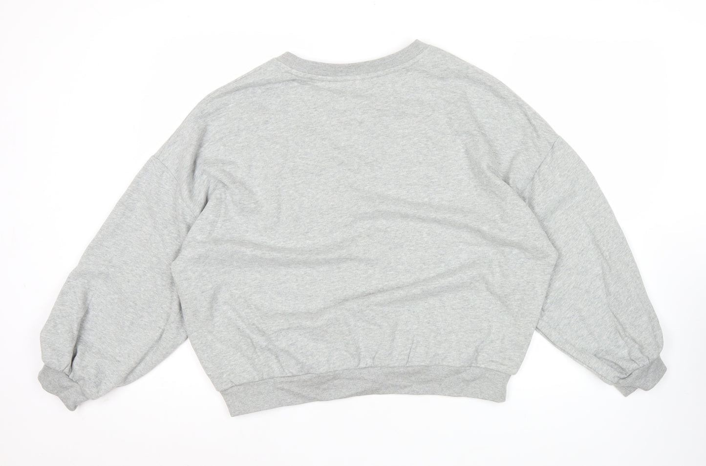 GAP Men's Grey Sweatshirt M Crew Neck Pullover Logo Cotton Blend