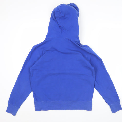 Champion Men’s Blue Hoodie Small Pullover Logo Fleece Long Sleeve