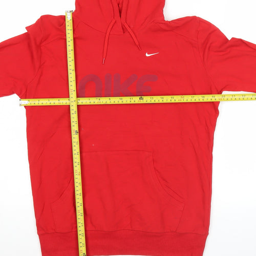 Nike Men's Red Pullover Hoodie Size M Logo Sportswear