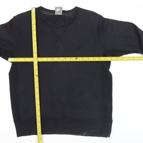 Nike Women Black L Pullover Sweatshirt Crew Neck Long Sleeve