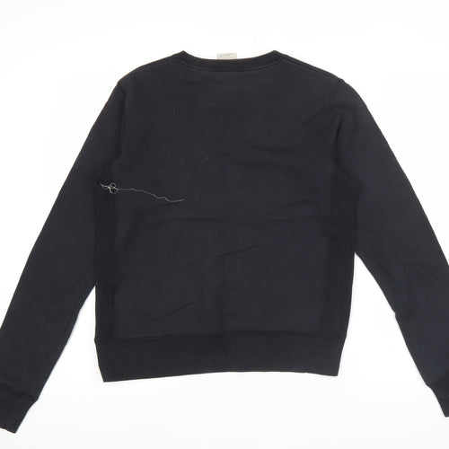 Nike Women Black L Pullover Sweatshirt Crew Neck Long Sleeve