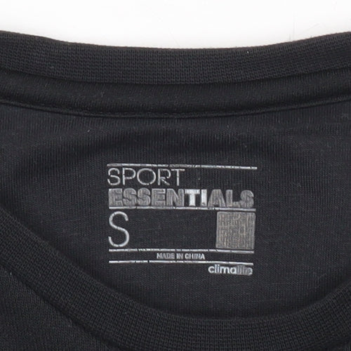 Adidas Men’s Black Small Pullover Sweatshirt Crew Neck Sportswear