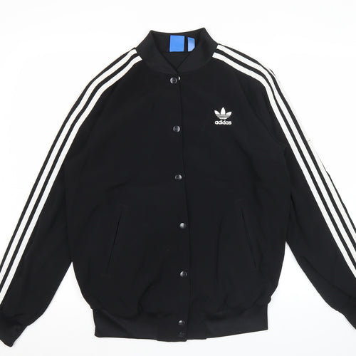 Adidas Men's Black Varsity Bomber Jacket Size S Regular Fit – Preworn