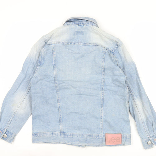 Lee Womens Blue Denim Jacket Size S Casual Buttoned Retro