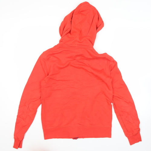 Nike Women's Red Full Zip Hoodie Sweatshirt Size M Cotton Blend