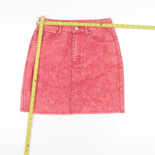 PrettyLittleThing Womens Pink Size 8 Corduroy Mini Skirt