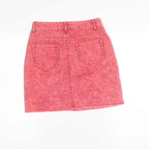 PrettyLittleThing Womens Pink Size 8 Corduroy Mini Skirt