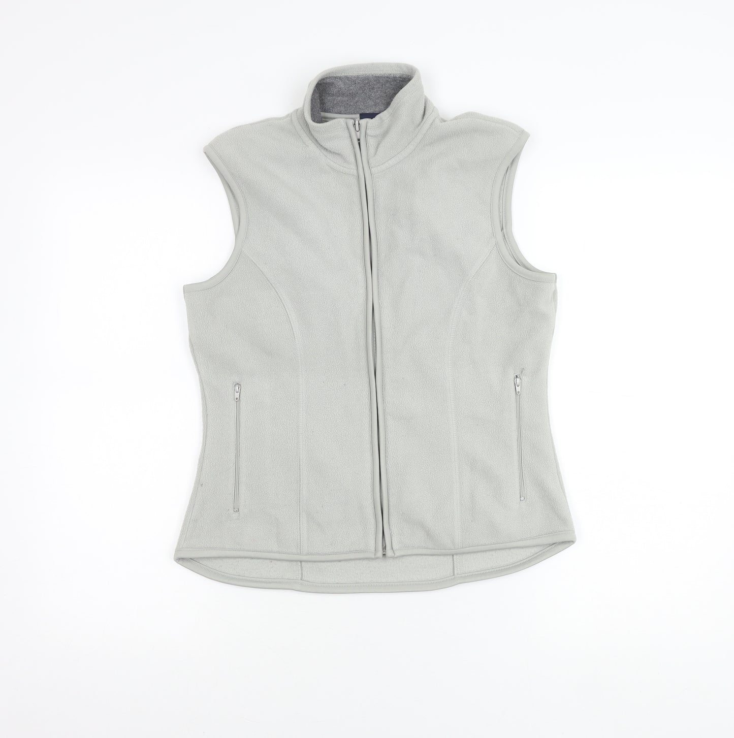 GAP Unisex Grey Fleece Waistcoat Bodywarmer S Full Zip Pockets