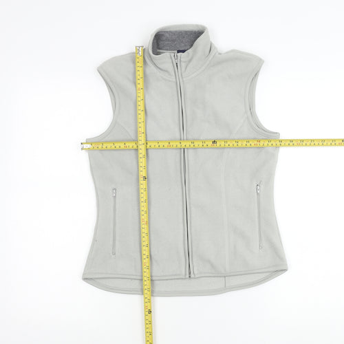 GAP Unisex Grey Fleece Waistcoat Bodywarmer S Full Zip Pockets