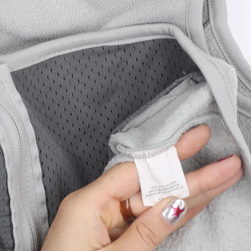 GAP Unisex Grey Fleece Waistcoat Bodywarmer S Full Zip Pockets