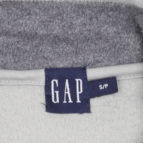 GAP Unisex Grey Fleece Waistcoat Bodywarmer S Full Zip Pockets